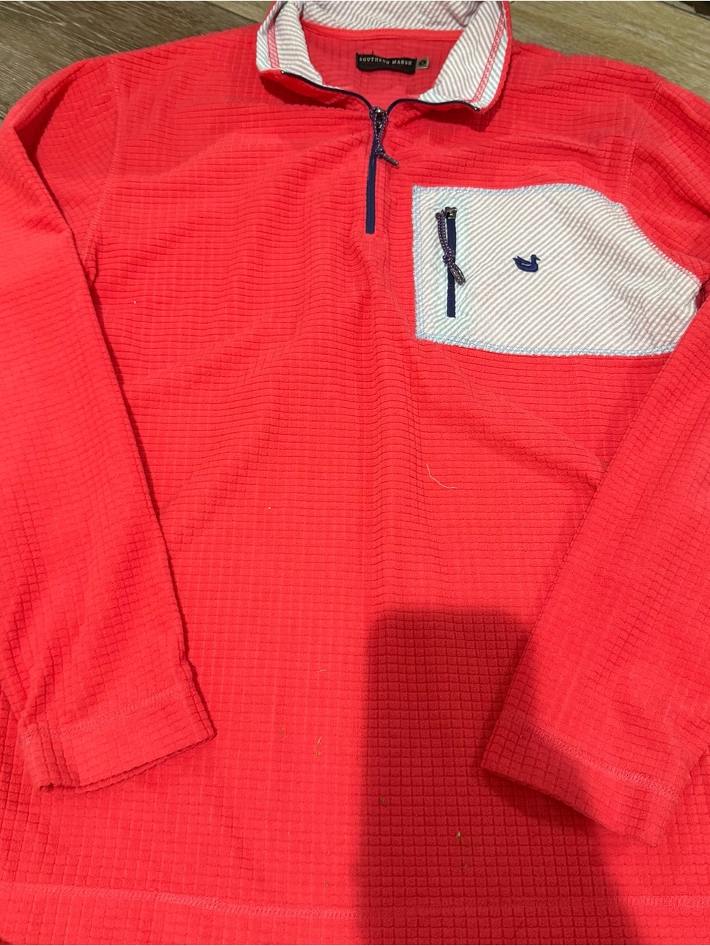 Southern Marsh Pink Quarter-Zip Pullover with Pocket